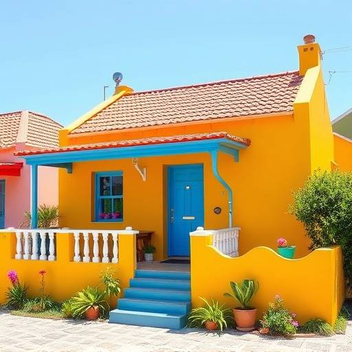 Charming cottage in Bo-Kaap, Cape Town with colorful exterior