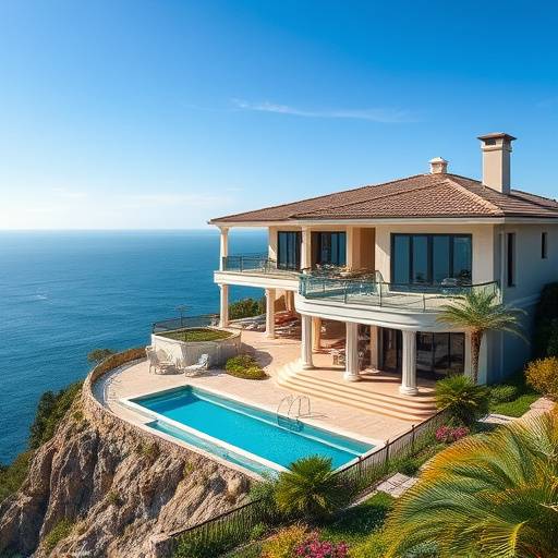 Exterior view of the luxury villa in Clifton with ocean views
