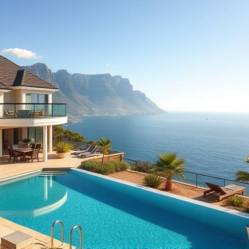Image of a luxurious Cape Town villa overlooking the ocean