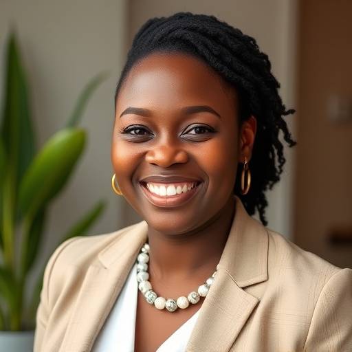 Zola Mabaso, Lead Real Estate Agent at Southern Shores Realty, posing in front of a modern home.